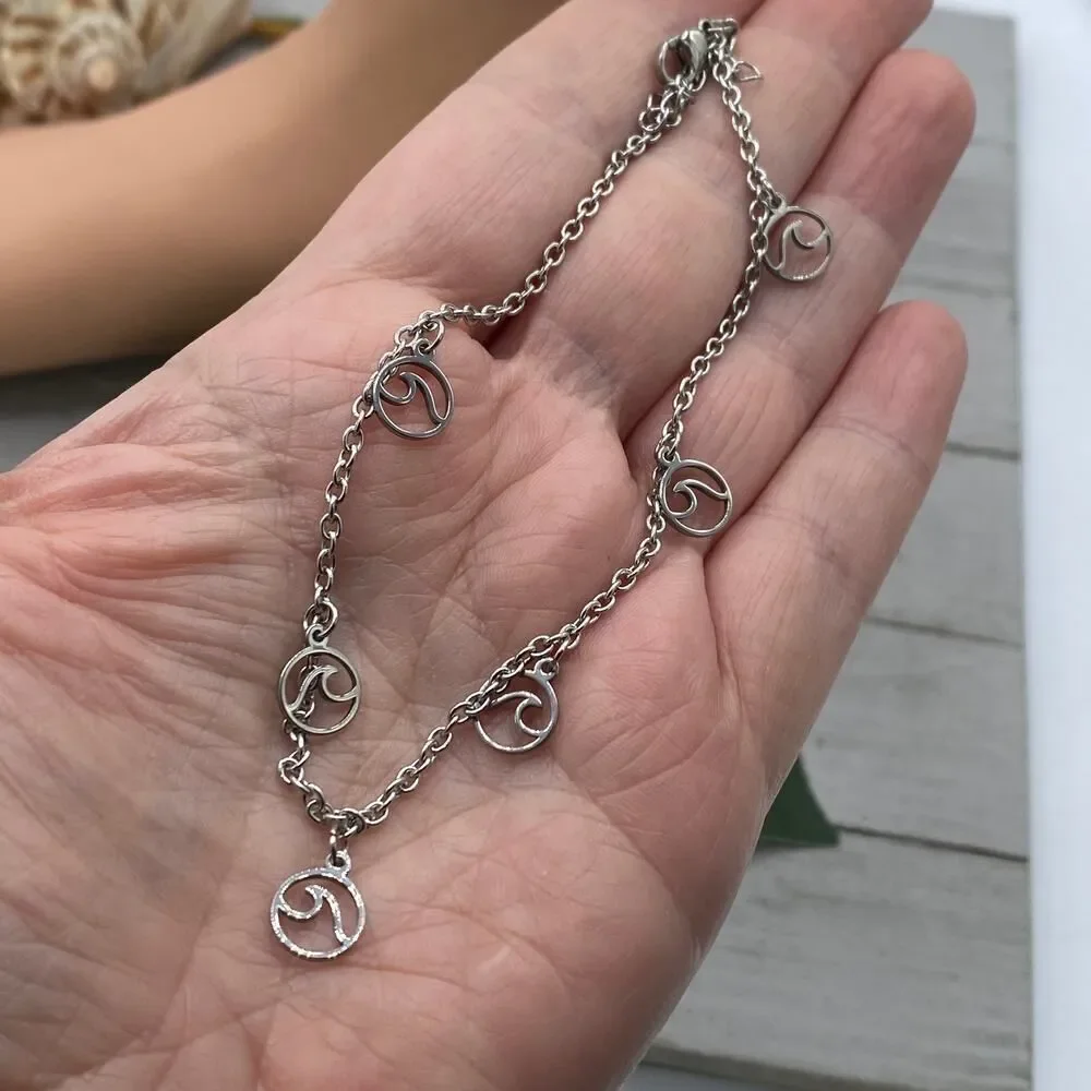 Stainless Steel Wave Anklet